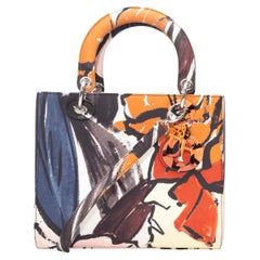 Vintage Multicolor Christian Dior Floral Graffiti Lady Dior Bag