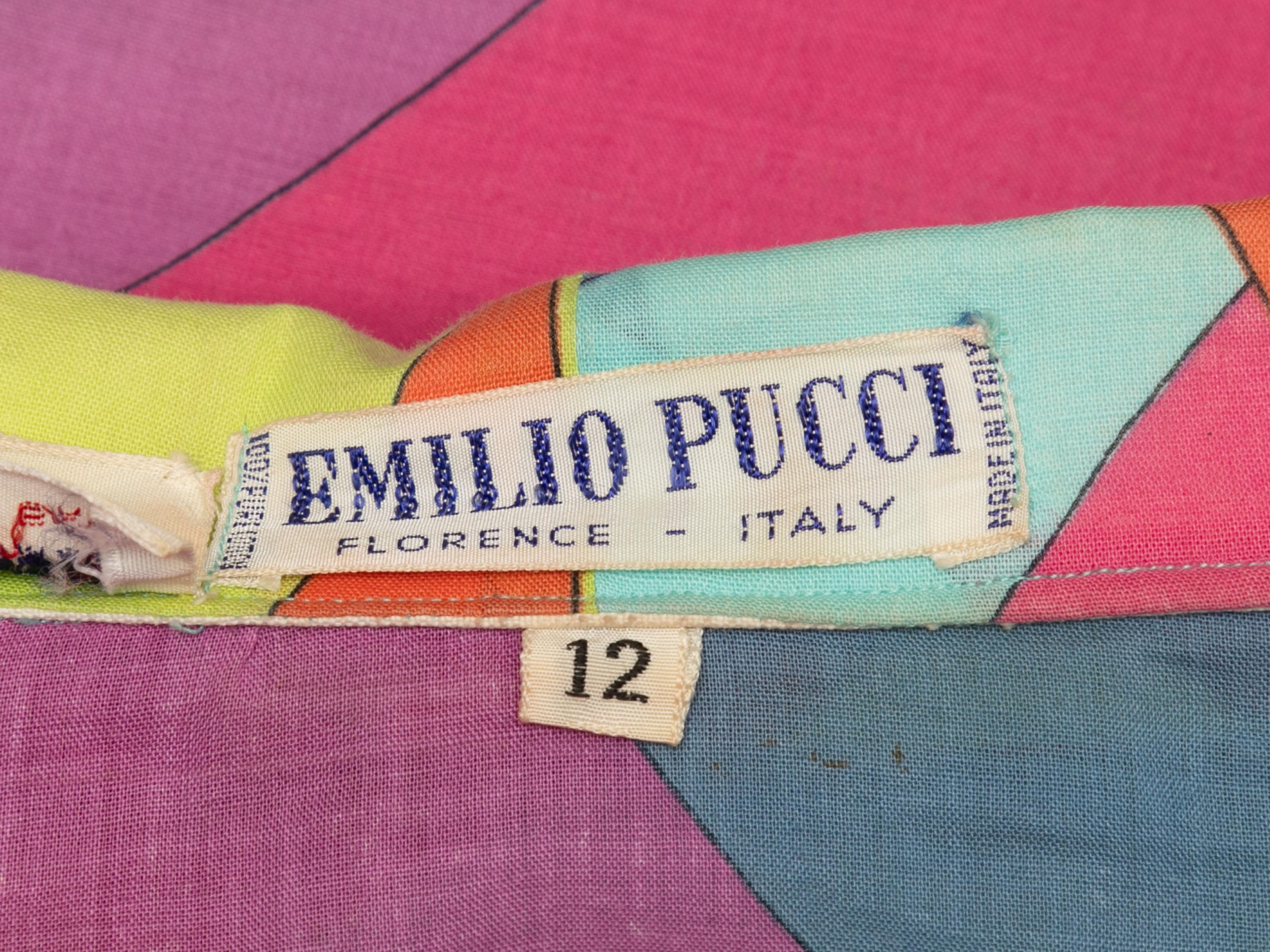 Vintage Multicolor Emilio Pucci Printed Top Size US S 1
