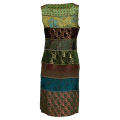 Mehrfarbiges Vintage-Patchwork-Kleid von Jean Paul Gaultier Femme Herbst/Winter 2002, Vintage
