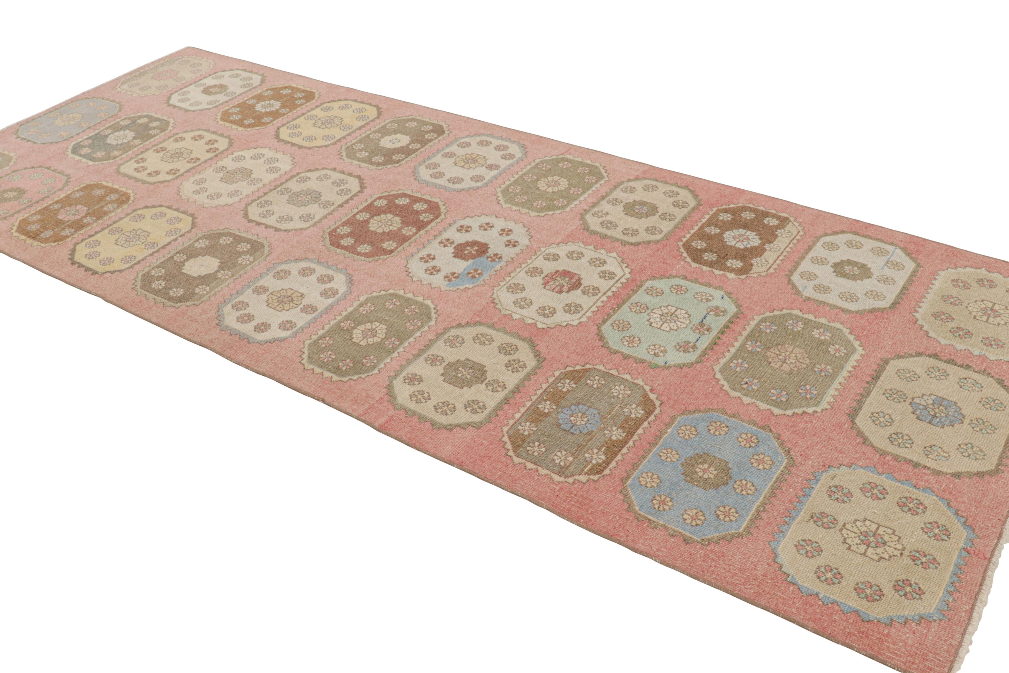 Turkish Vintage Multicolor Runner in Distressed Style by Rug & Kilim For Sale