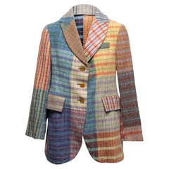 Blazer Vintage Multicolor Vivienne Westwood Otoño/Invierno 1994 A cuadros Talla US 12