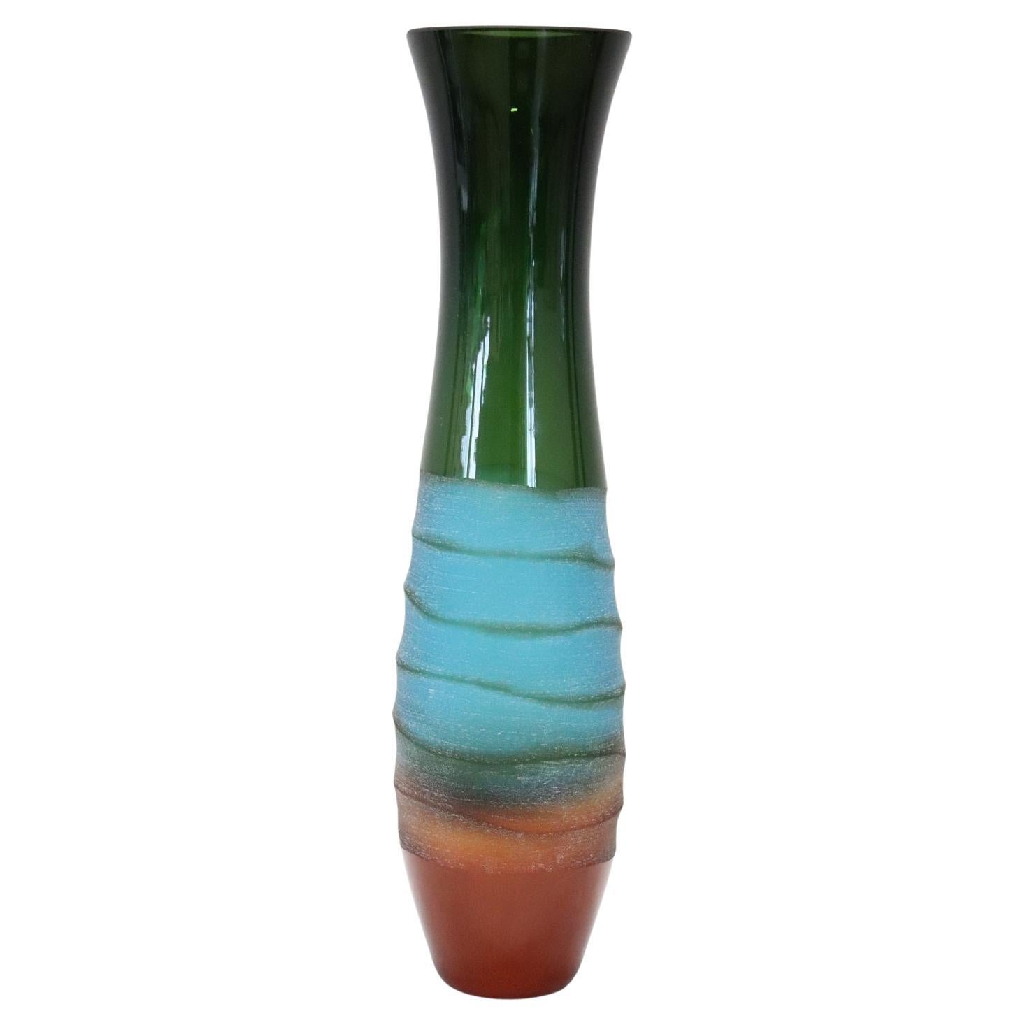 Mehrfarbige Vintage-Kunstglasvase aus Kunstglas von Villeroy & Boch, 1990er Jahre im Angebot