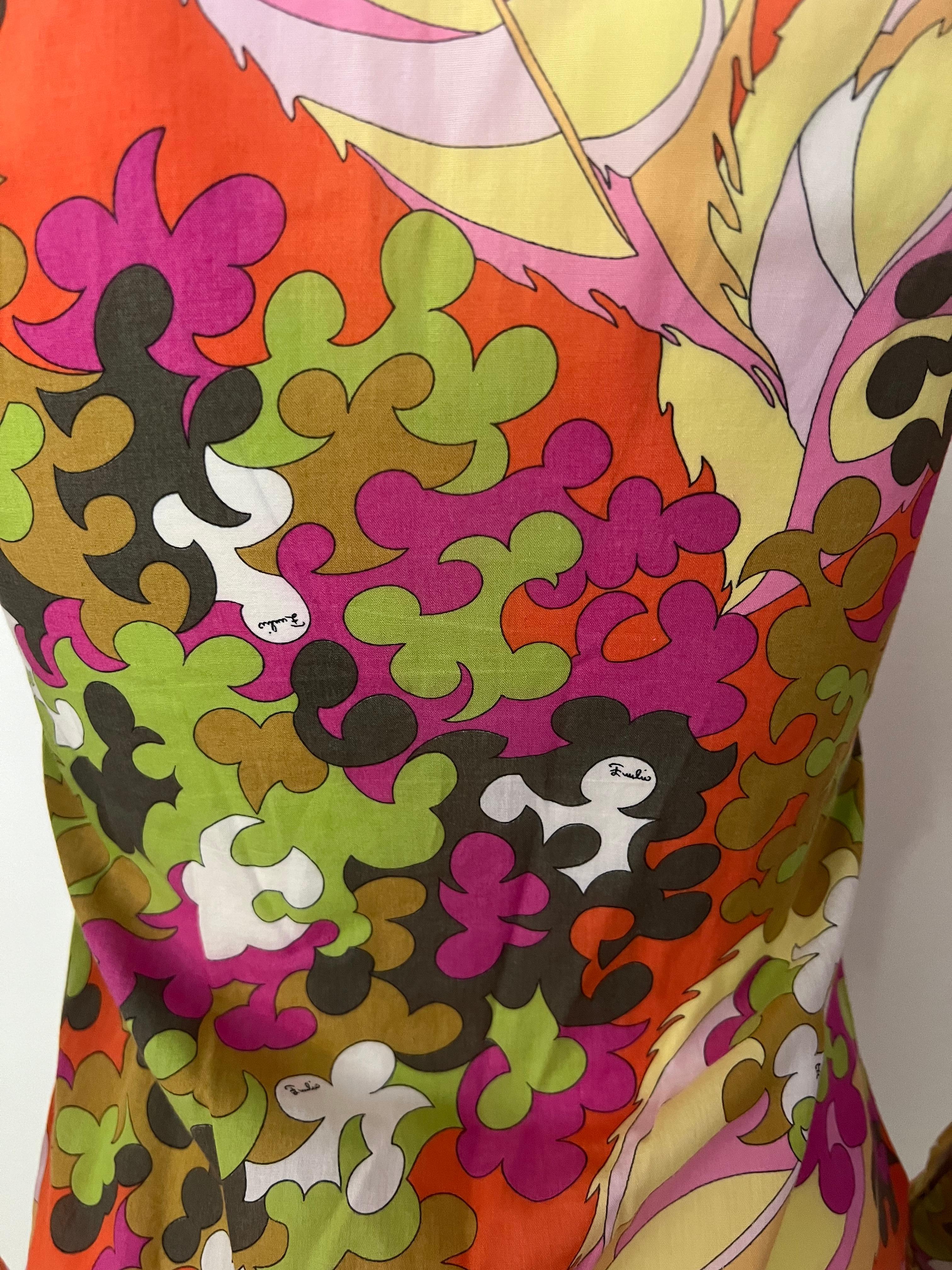 Mehrfarbiges Vintage-Bluse-Top Damen im Angebot