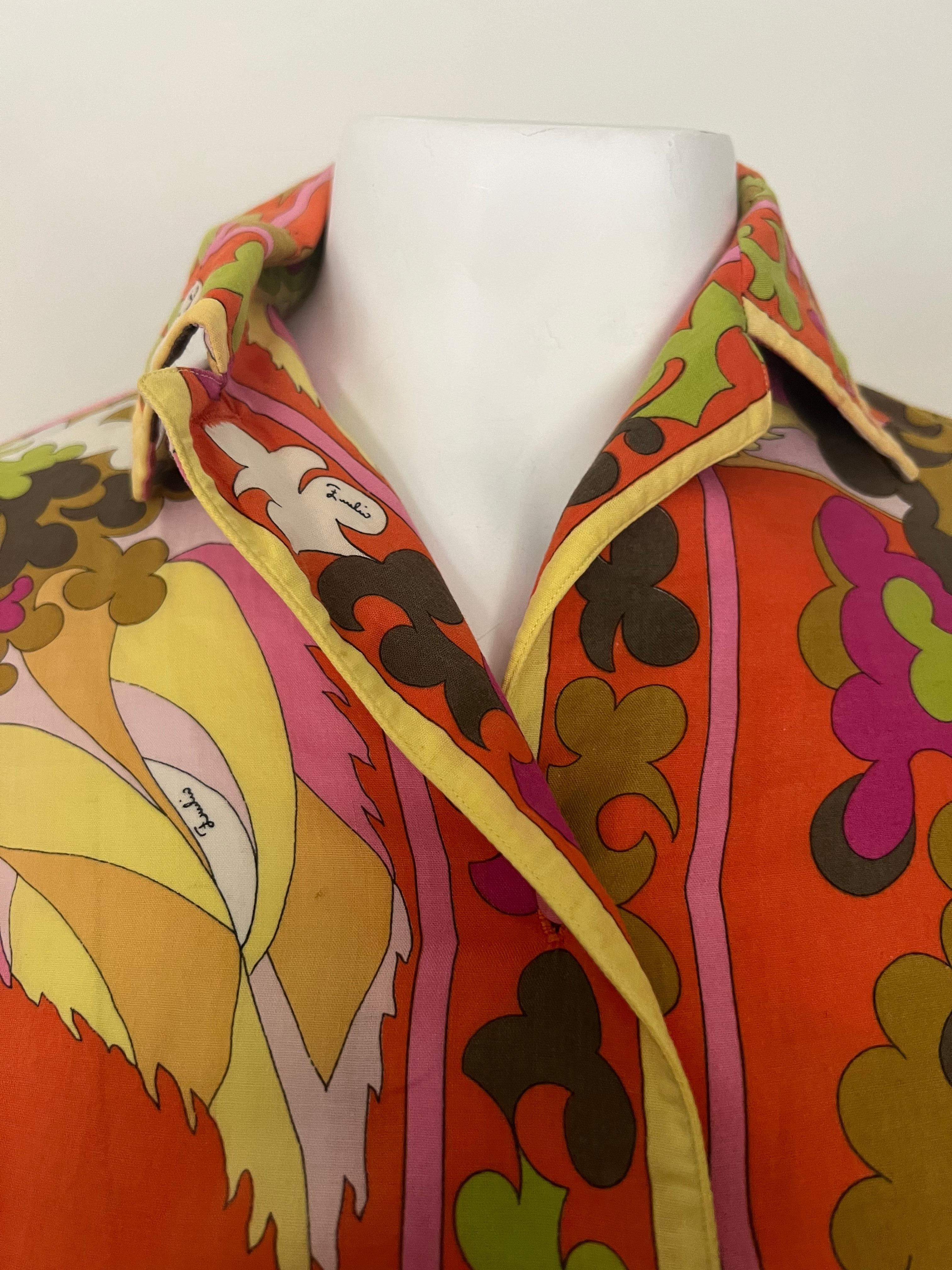 Mehrfarbiges Vintage-Bluse-Top im Angebot 2