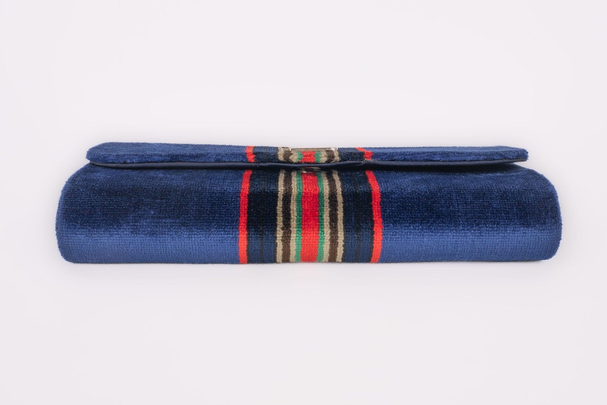 Vintage Multicolored Clutch Bag For Sale 1