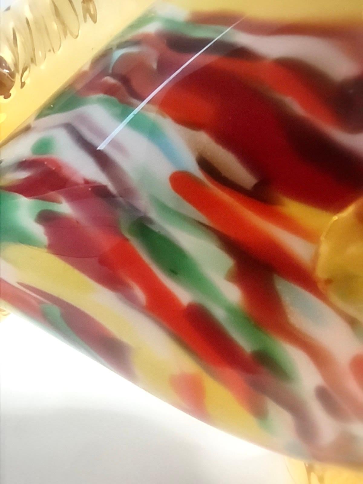 Figurine décorative de poisson en verre de Murano multicolore vintage par Fratelli Toso en vente 1