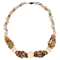 Vintage Multicolored Stone Beaded Necklace