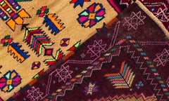 Vintage Multicolored Turkish Runner Rug