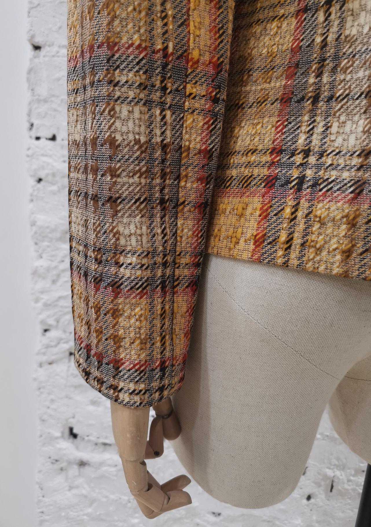 Vintage-Jacke aus mehrfarbiger Baumwolle (Braun)