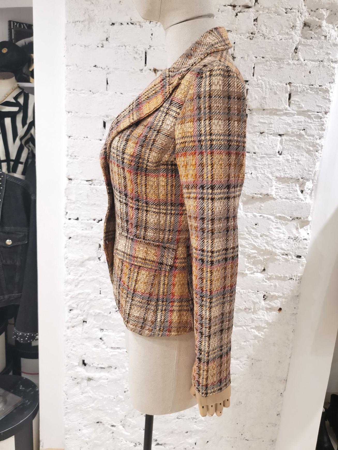 Vintage-Jacke aus mehrfarbiger Baumwolle Damen