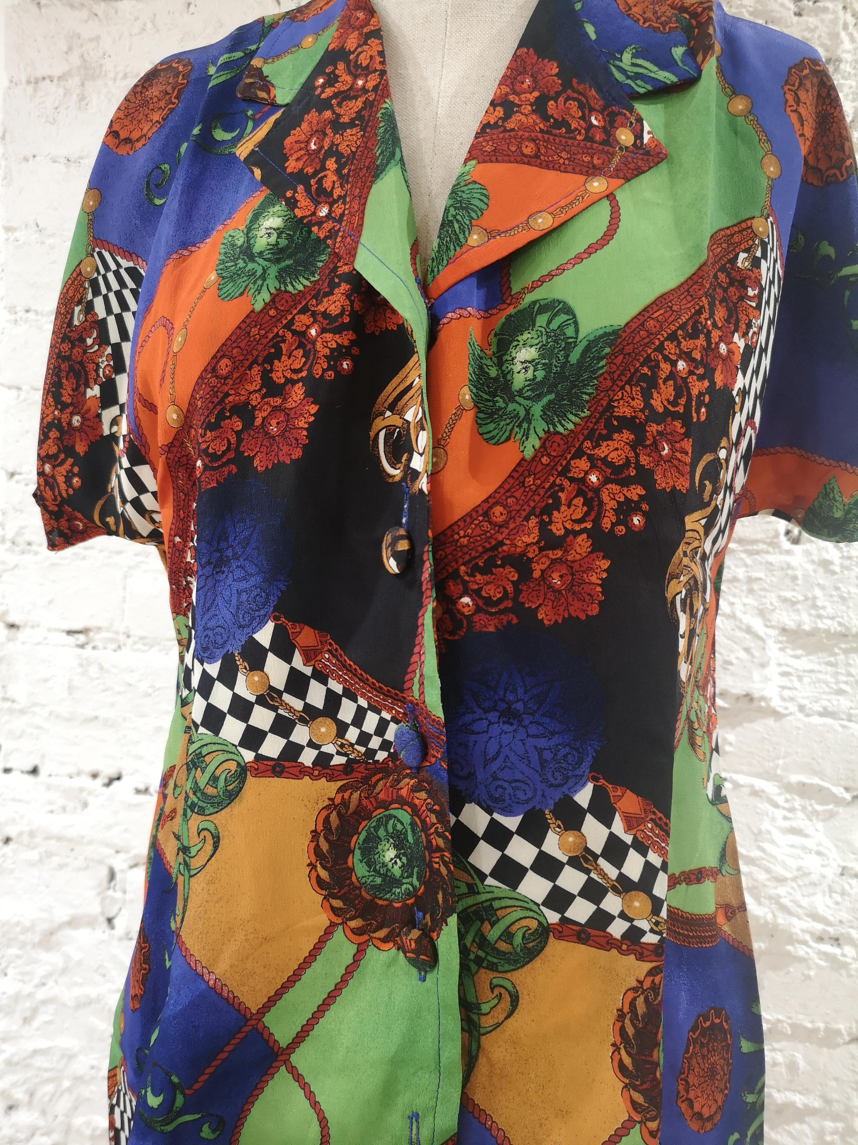 Vintage multicoloured shirt In Excellent Condition In Capri, IT