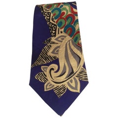 Vintage multicoloured silk tie
