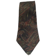 Vintage multicoloured silk tie
