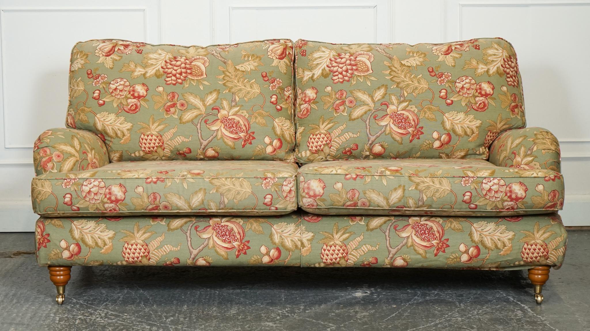 British VINTAGE MULTIYORK COUNTRY HOUSE FABRiC FLORAL TWO TO THREE SEATER SOFA