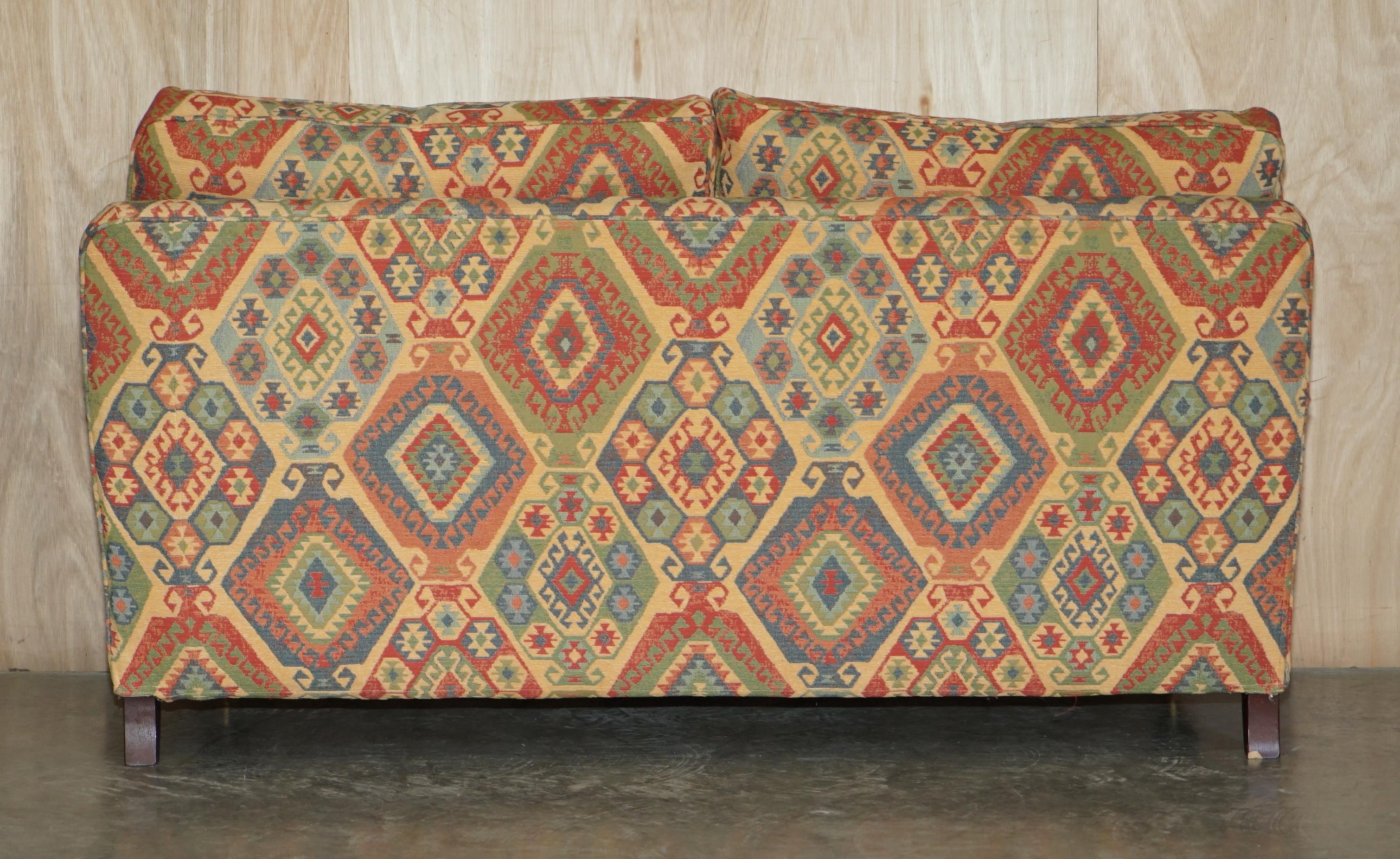 Vintage Multiyork Kilim Upholstered Howard & Son's Style Armchair & Sofa Suite 4