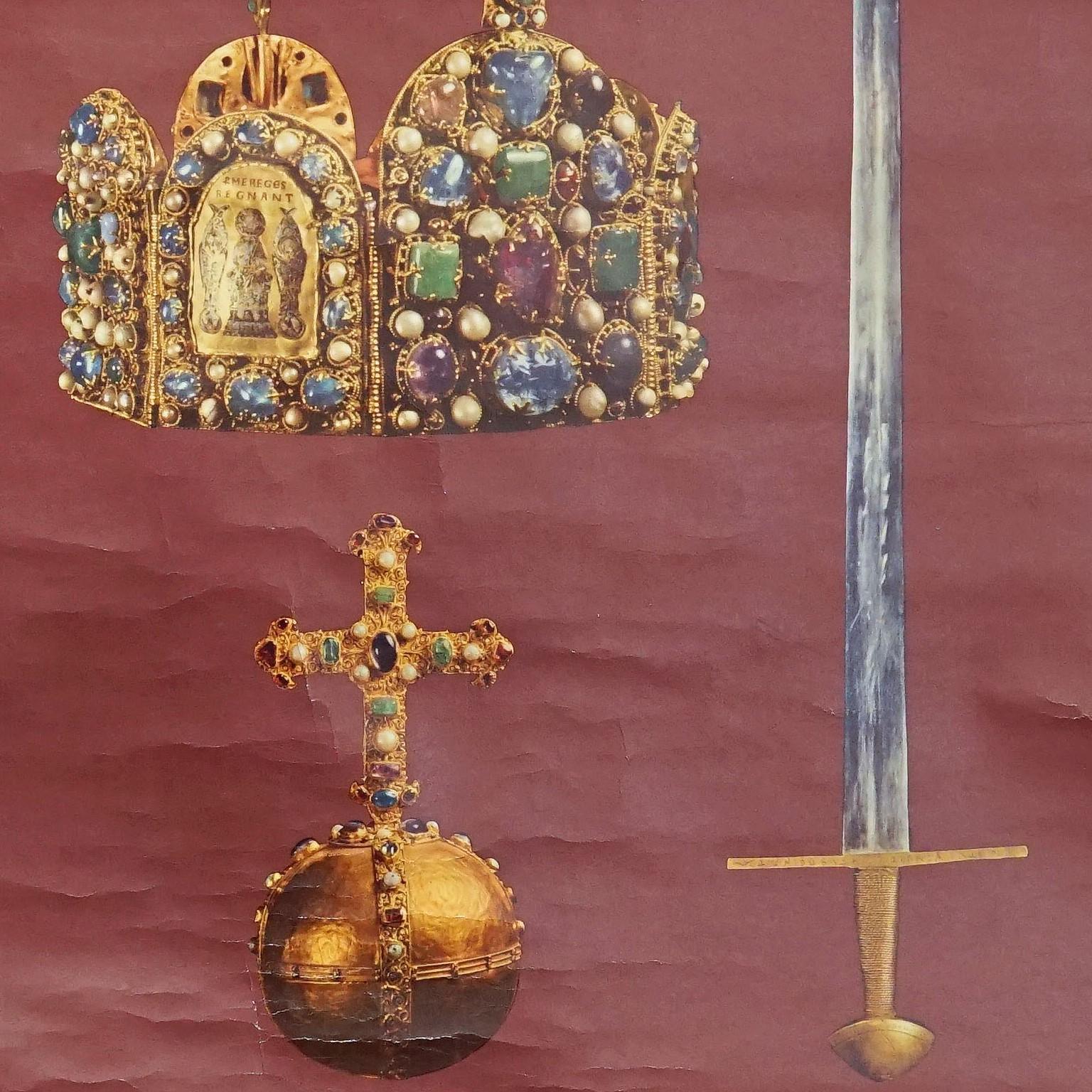 Wandtafel Coronation Insignia Heiliges Römisches Kaiserreich Deutsche Nation (Land) im Angebot