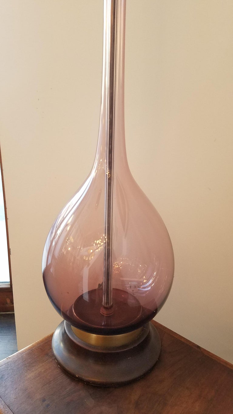 Rare Murano amethyst glass tall 