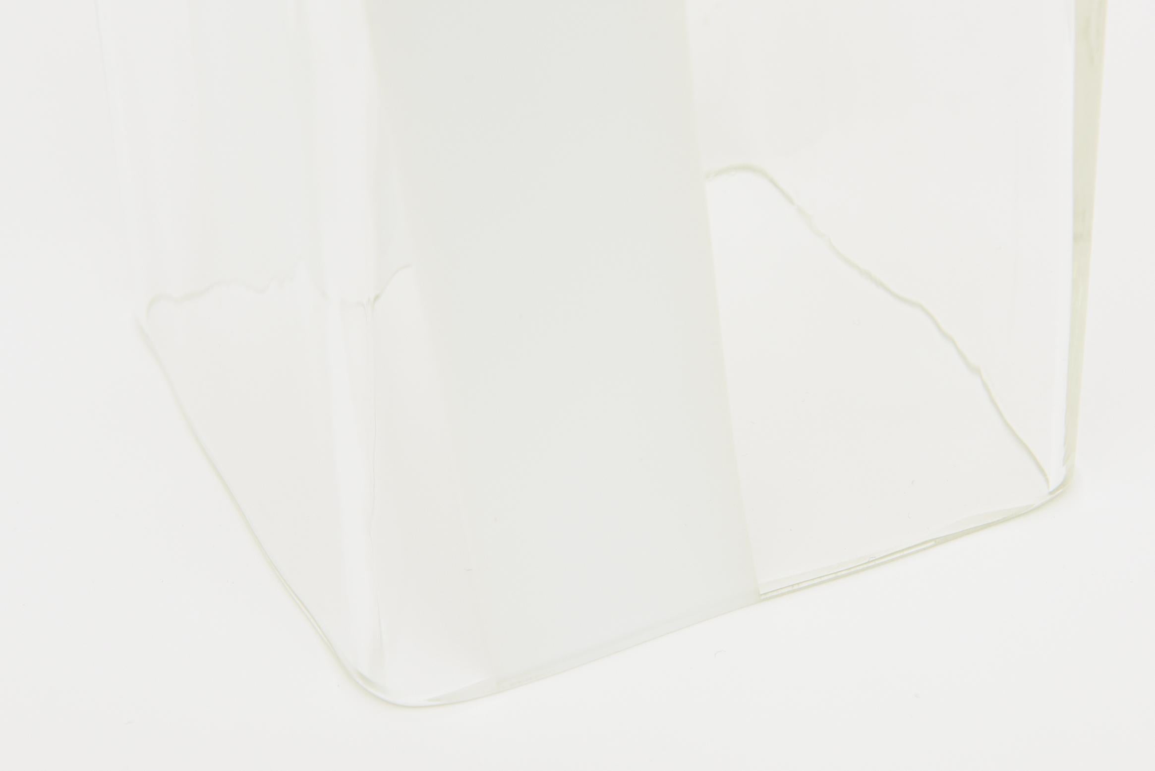 Weiße, klare mundgeblasene Murano-Vasen oder -Gefäße von Antonio da Ros für Cenedese  im Angebot 3