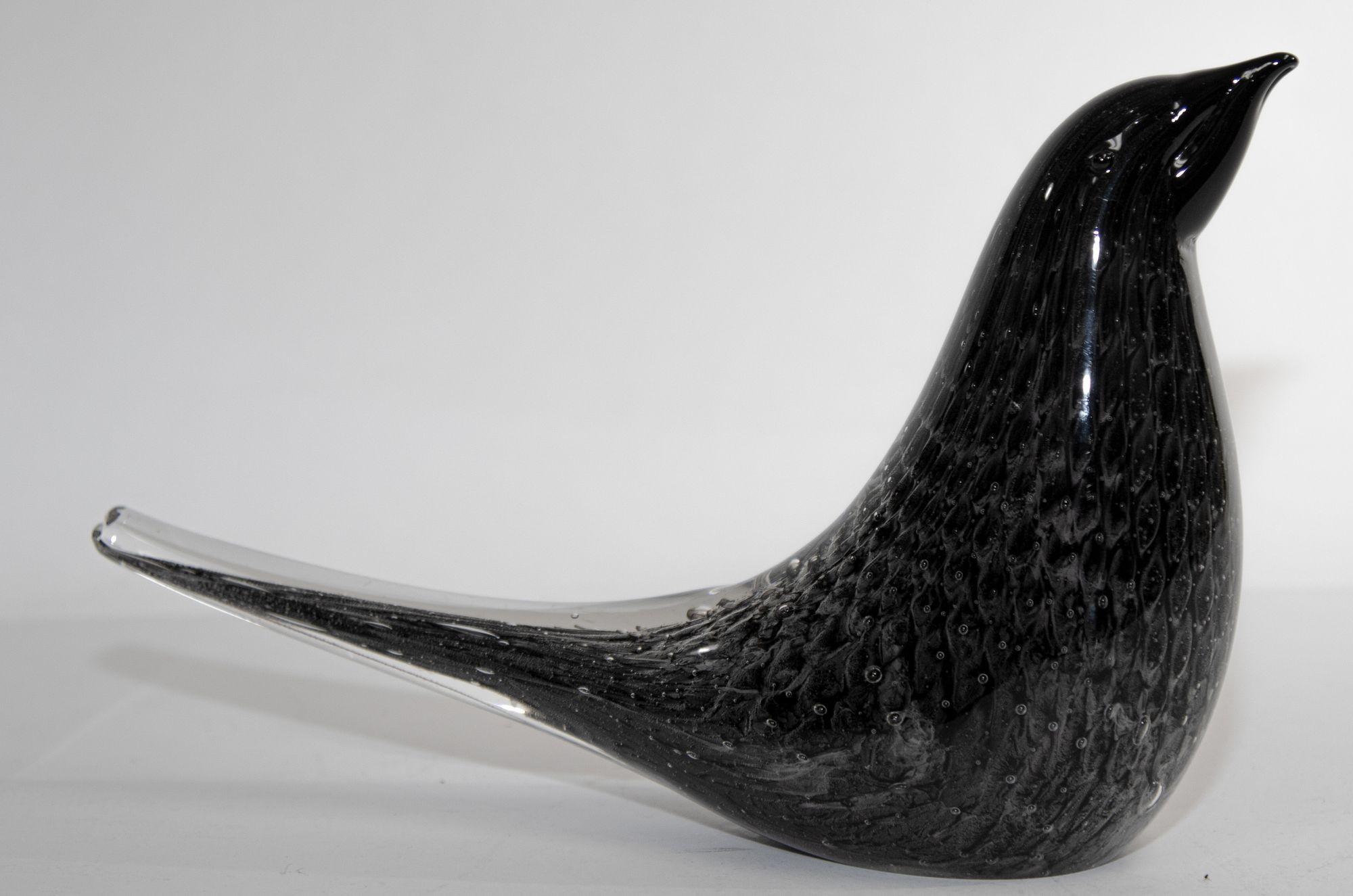 Fait main Verre d'art de Murano noir moderne mi-sicle, annes 1960 en vente