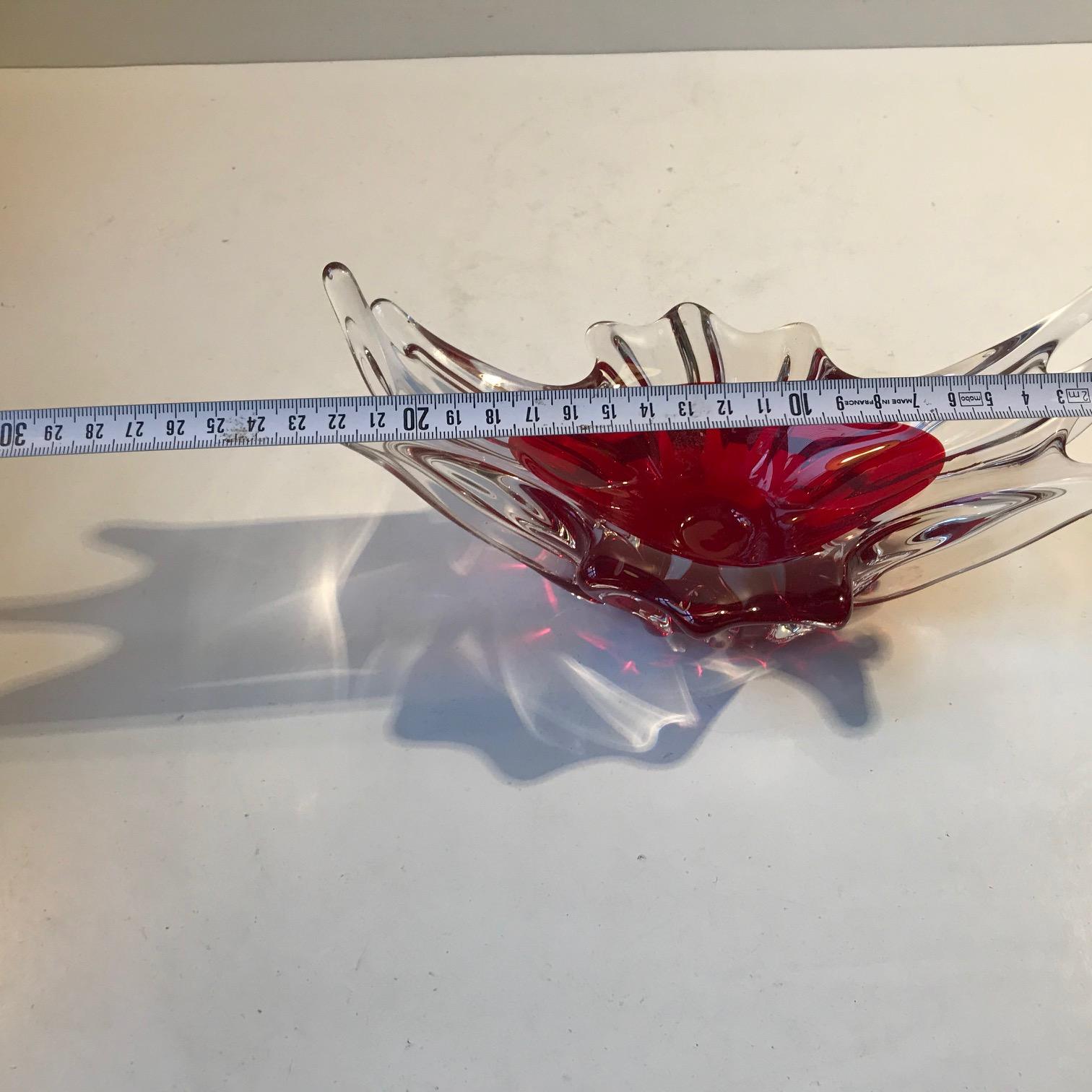 Vintage Murano Art Glass Bowl by Fratelli Toso, 1960s In Good Condition For Sale In Esbjerg, DK