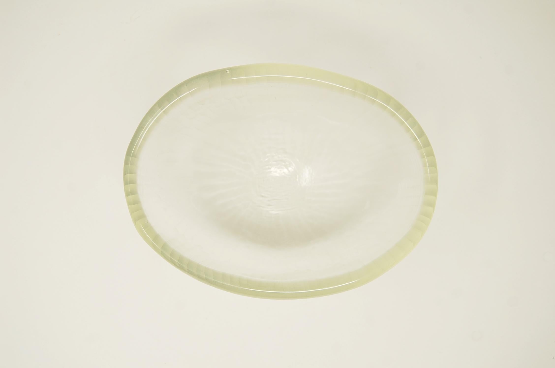 Italian Vintage Murano Art Glass Bowl with Battuto Surface