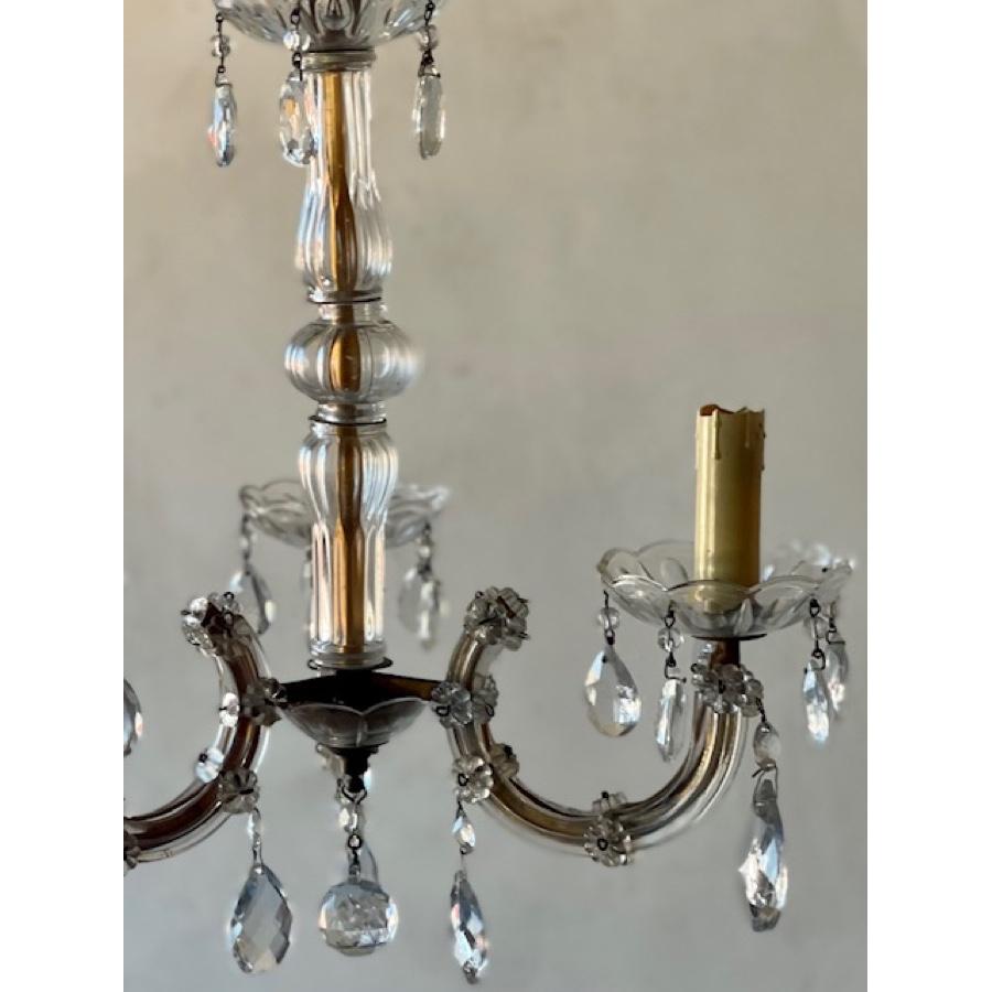 Vintage Murano Art Glass Chandelier, Italy, circa 1940 In Good Condition For Sale In Scottsdale, AZ