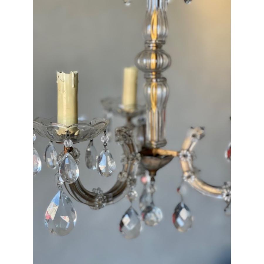 Vintage Murano Art Glass Chandelier, Italy, circa 1940 For Sale 2