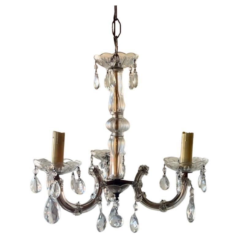 Vintage Murano Art Glass Chandelier, Italy, circa 1940 For Sale