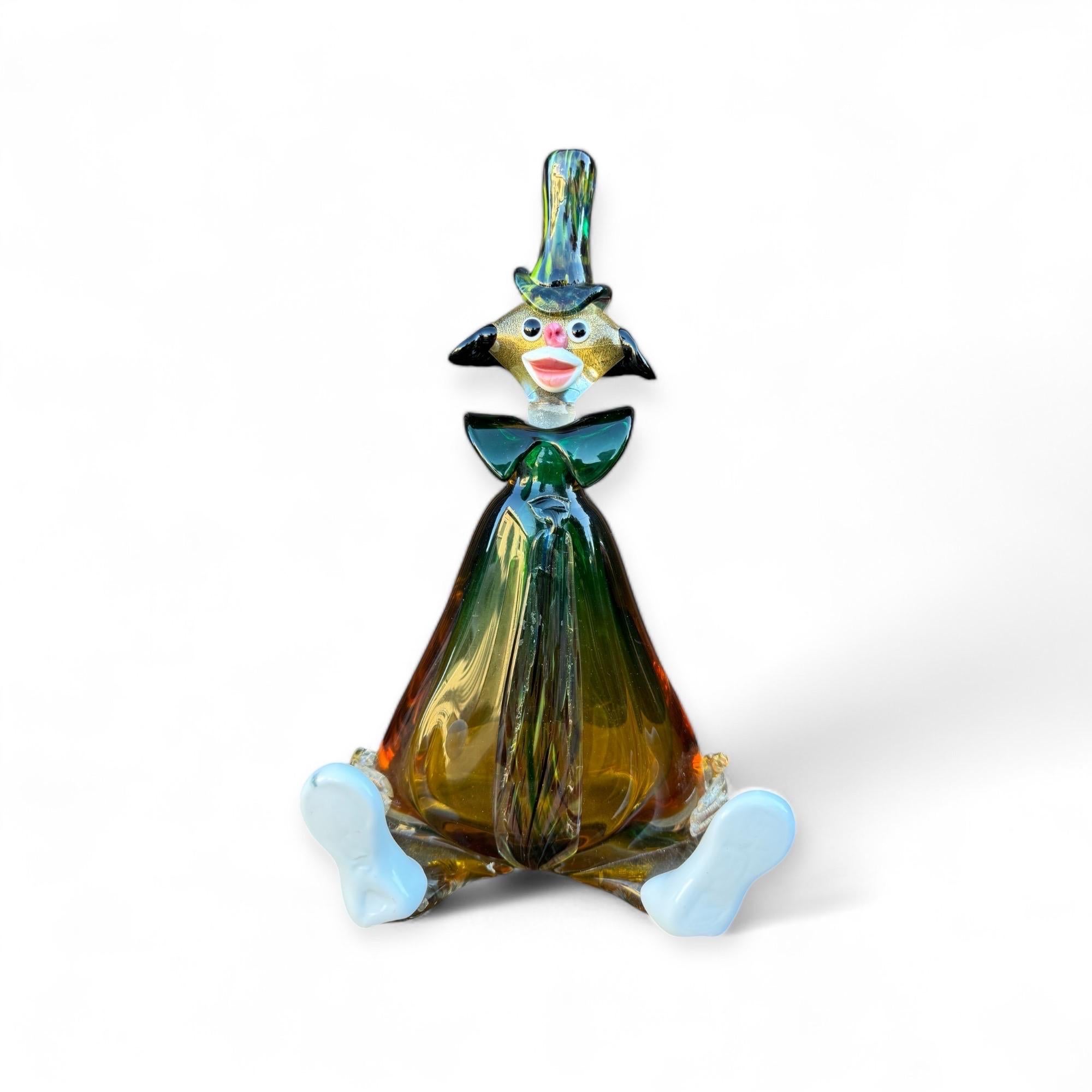 Vintage Murano Art Glass, Decantador Payaso 2