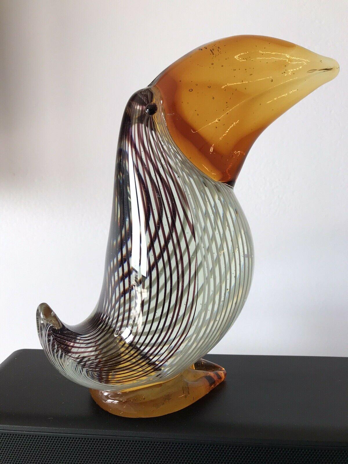 Italian Dino Martens Vintage Murano Art Glass Pelican Midcentury Figural Sculpture