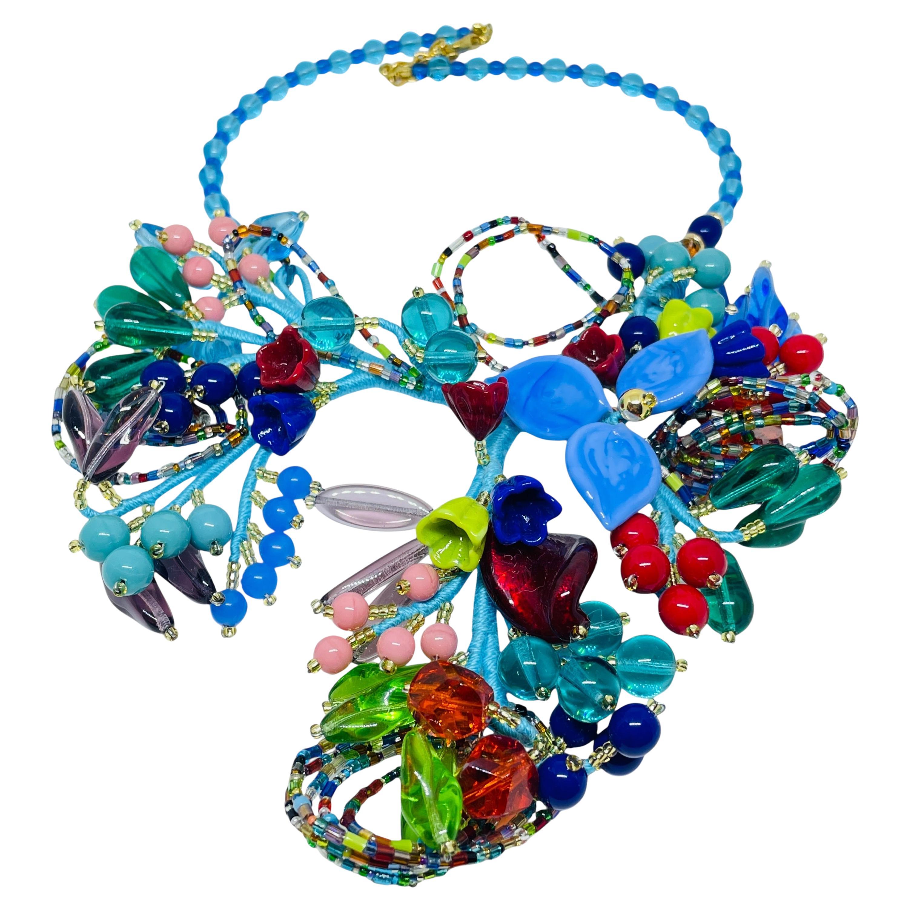 Collana vintage in vetro artistico di Murano di design italiano