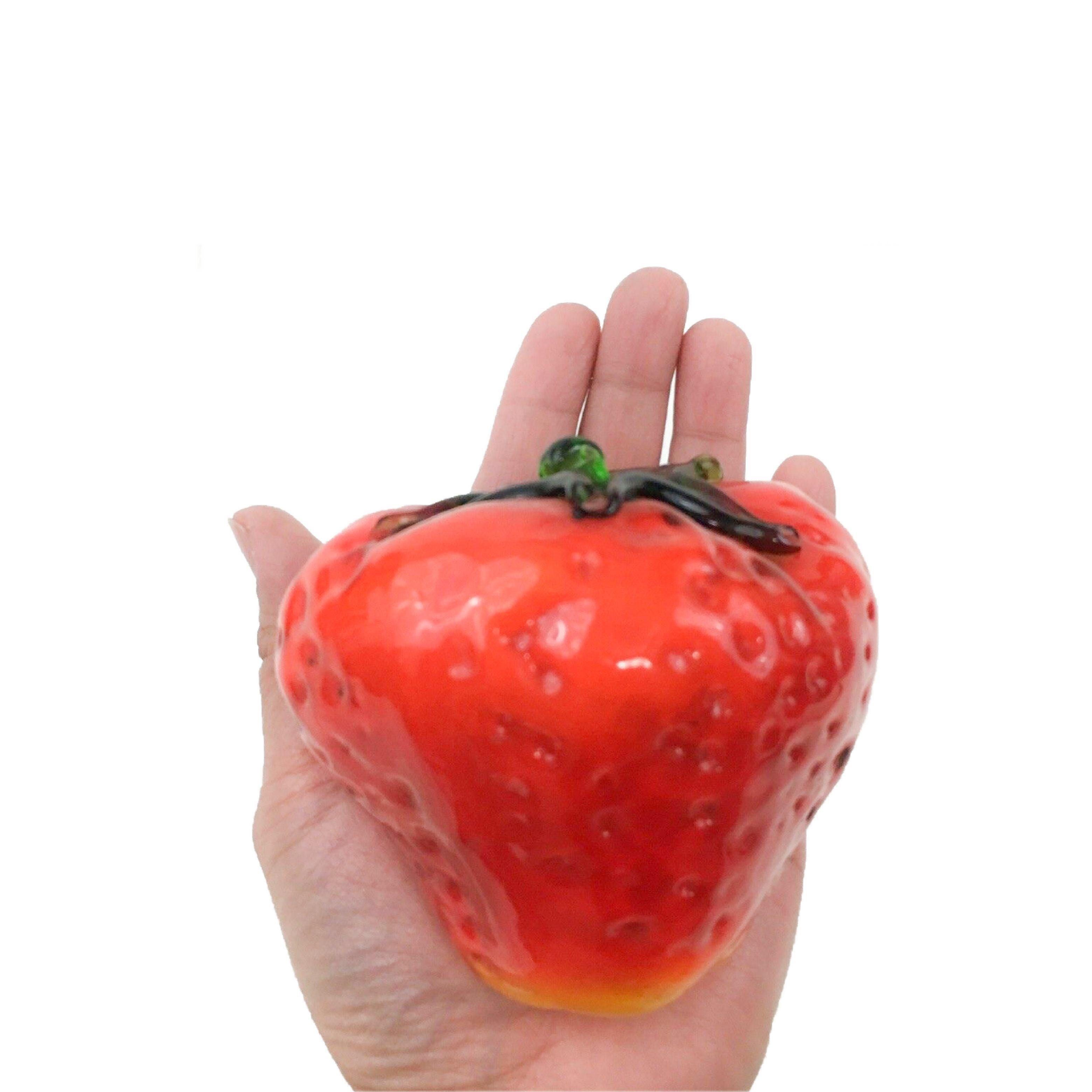 murano glass strawberry