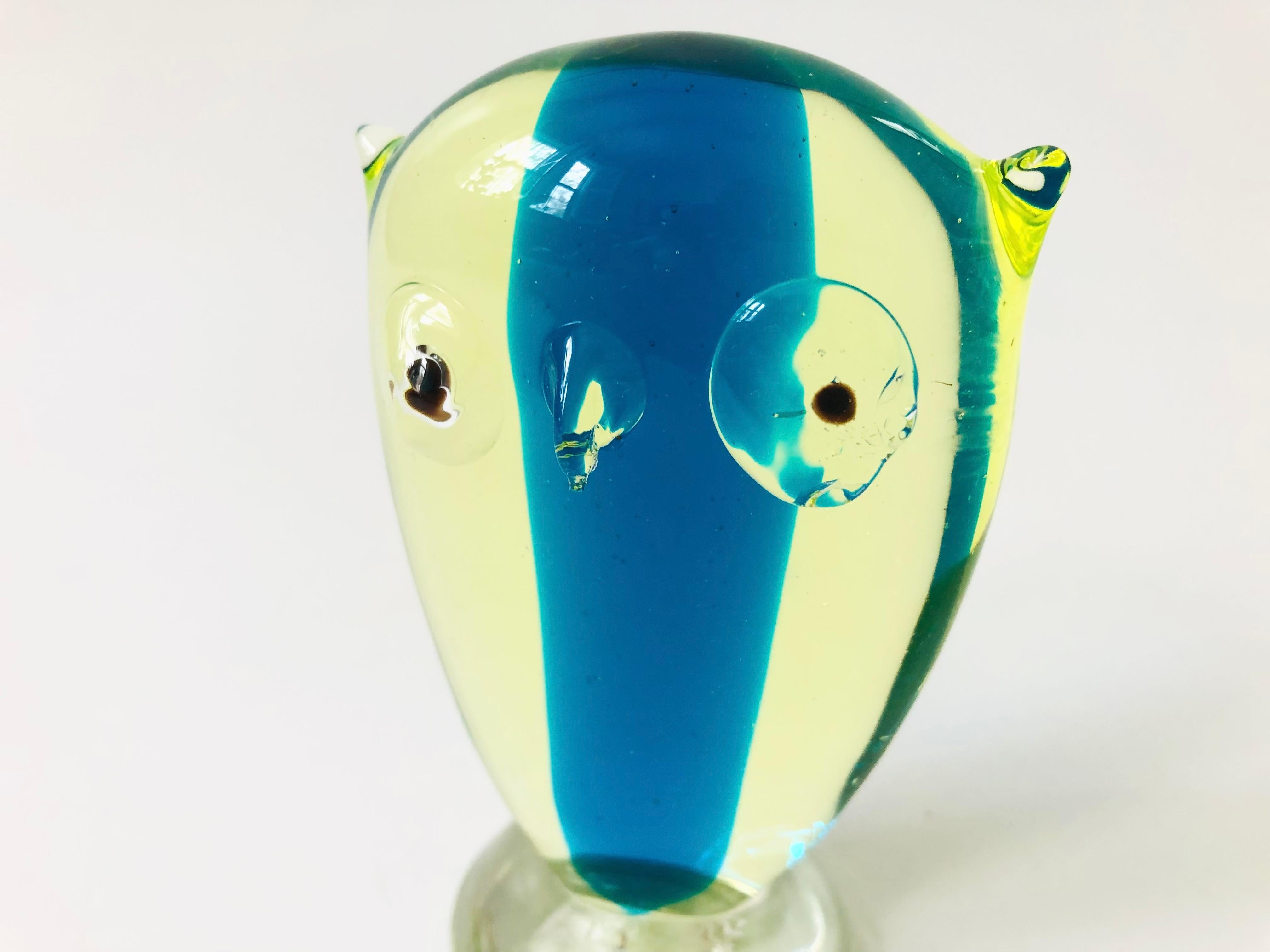 Vintage Murano Art Glass Owl In Good Condition In Vallejo, CA