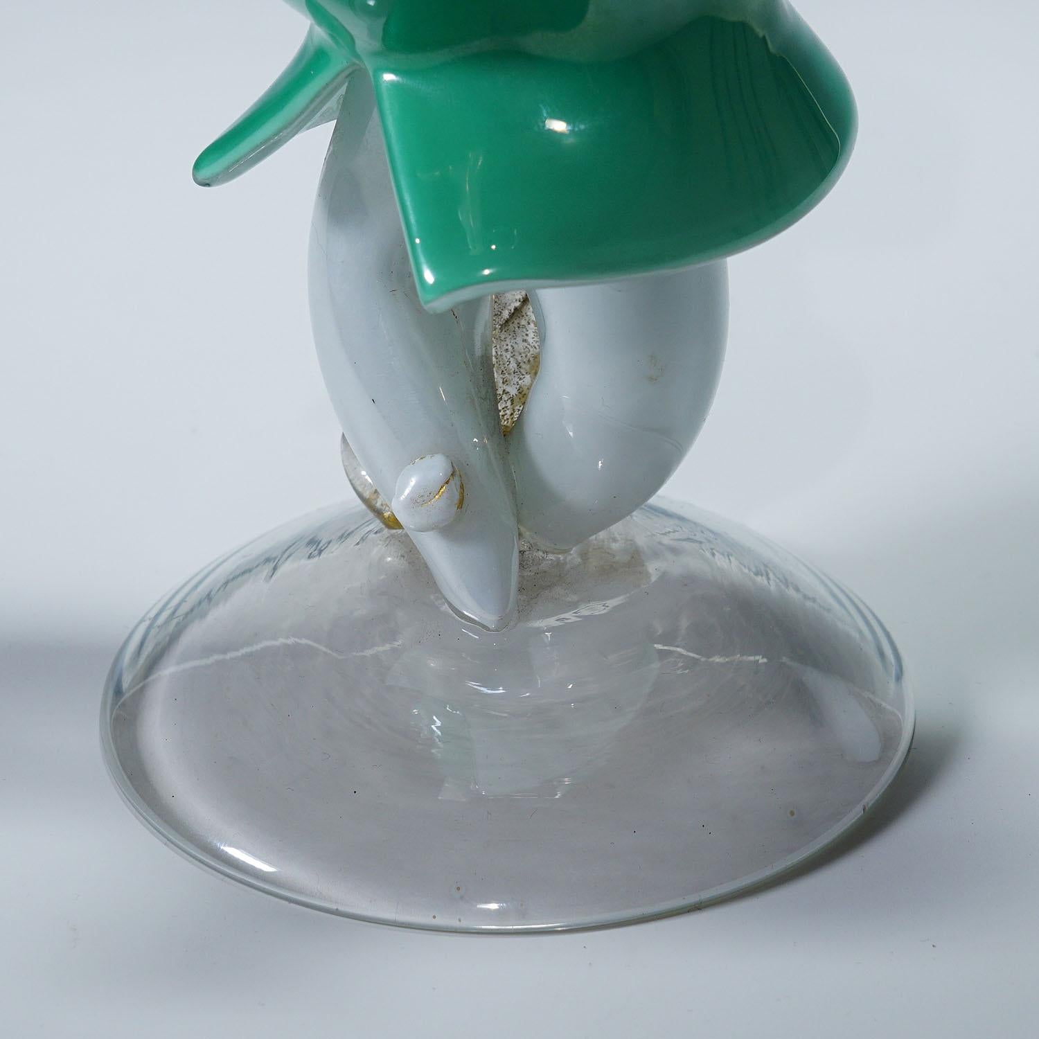 Vintage Murano Art Glass Sculpture of a Venetian Carnivalist, Seguso ca. 1940s For Sale 2