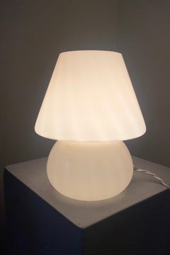 Vintage Murano Baby Mushroom Lamp in Soft Rose Pink Glass Italian 70s Original