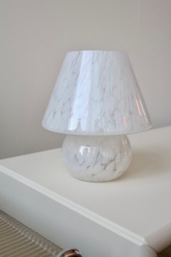 Vintage Murano Baby Mushroom Lamp in Speckled Swirl Glass Italian 1970s Original