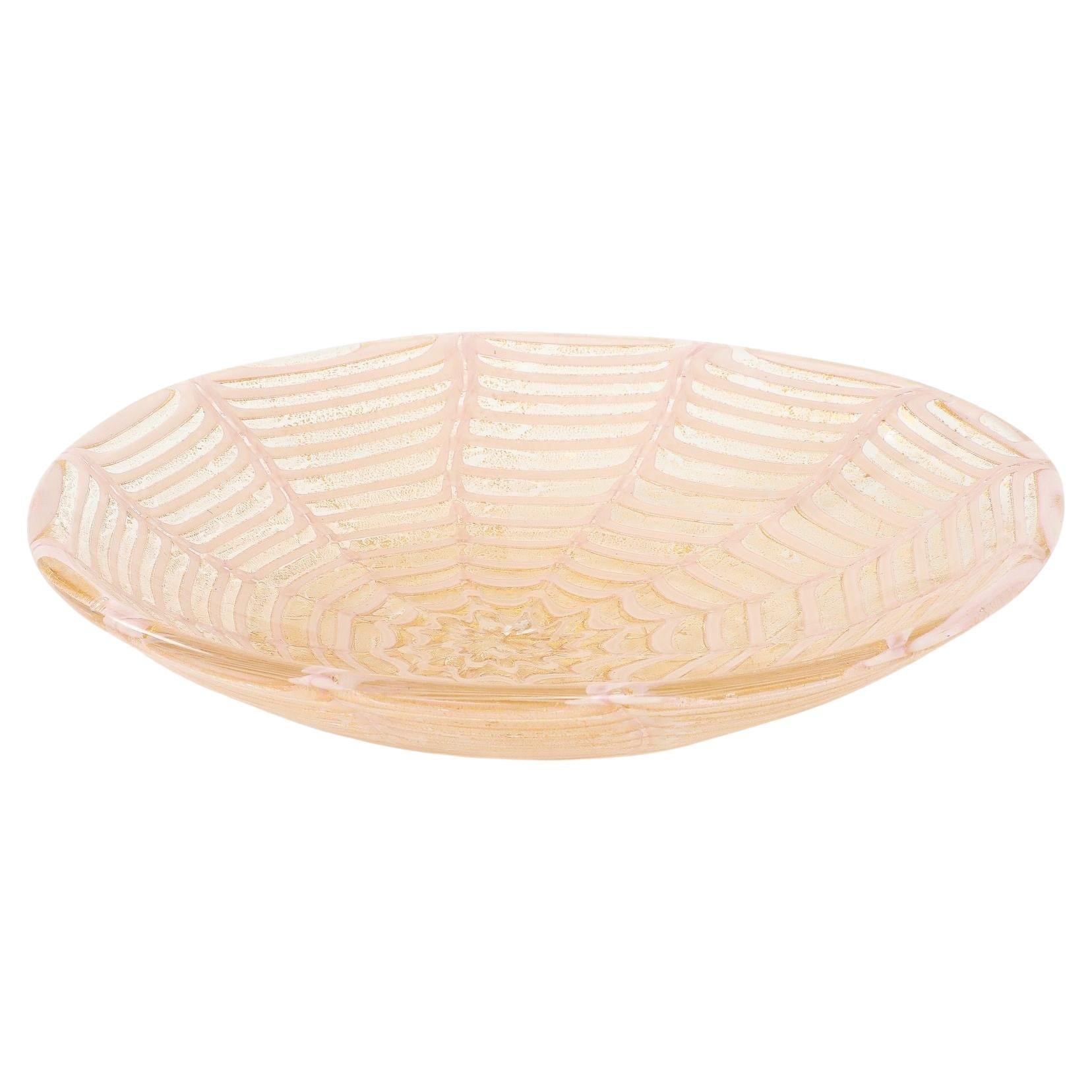 Ciotola caricatore in vetro di Murano Barovier Graffito d
epoca