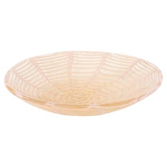 Vintage Murano Barovier Graffito Glass Charger Bowl