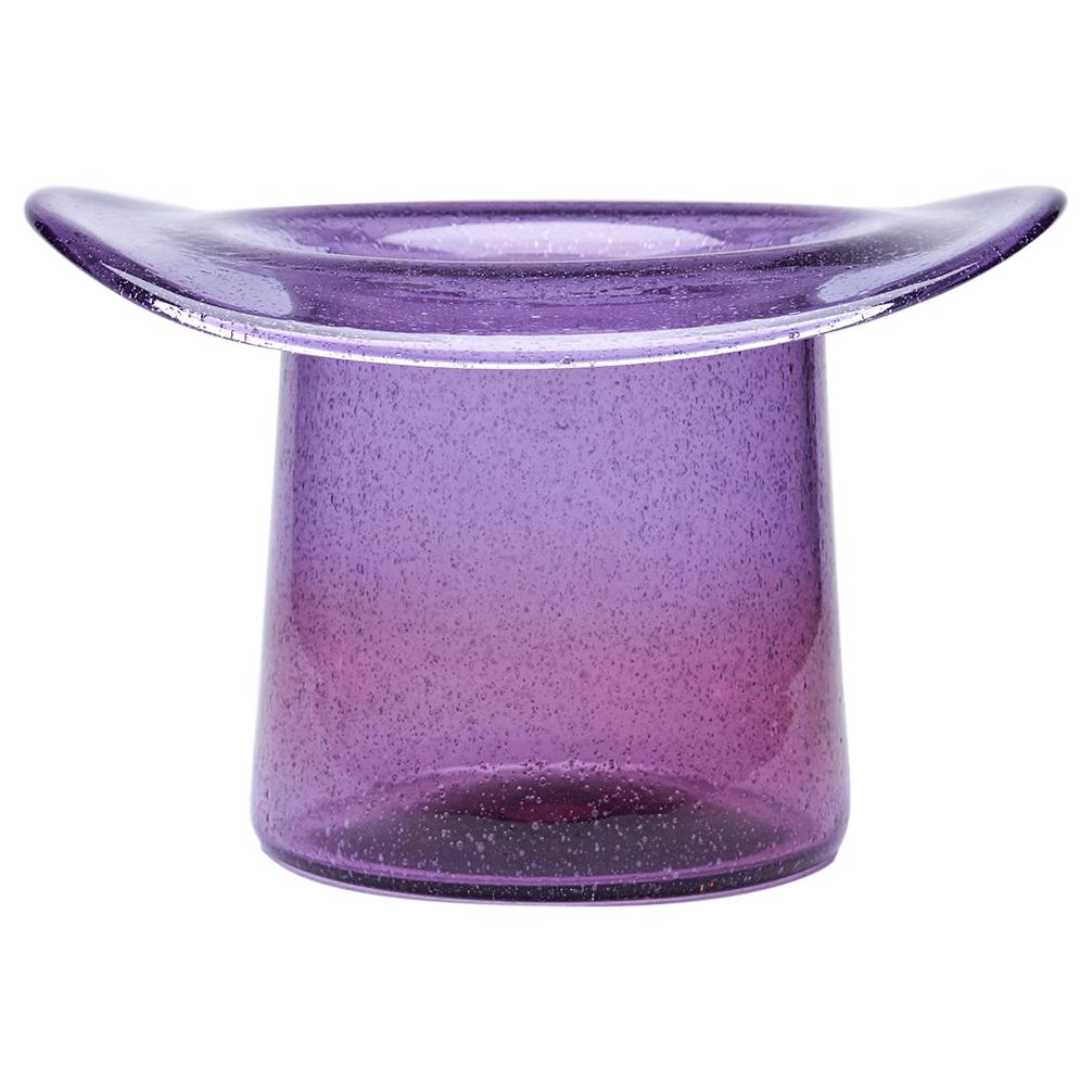 Vintage Murano Barovier 
Toso Amethyst Glass Top Hat Vase, circa 1975