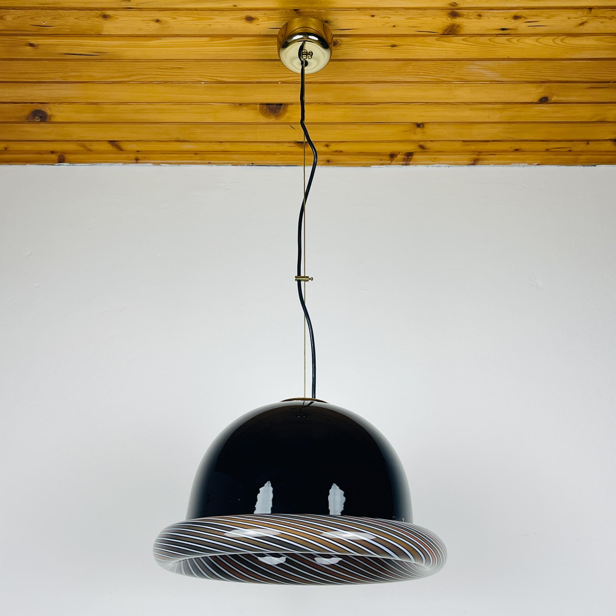 Lampe suspendue vintage Murano noir, Italie 1960s en vente 4