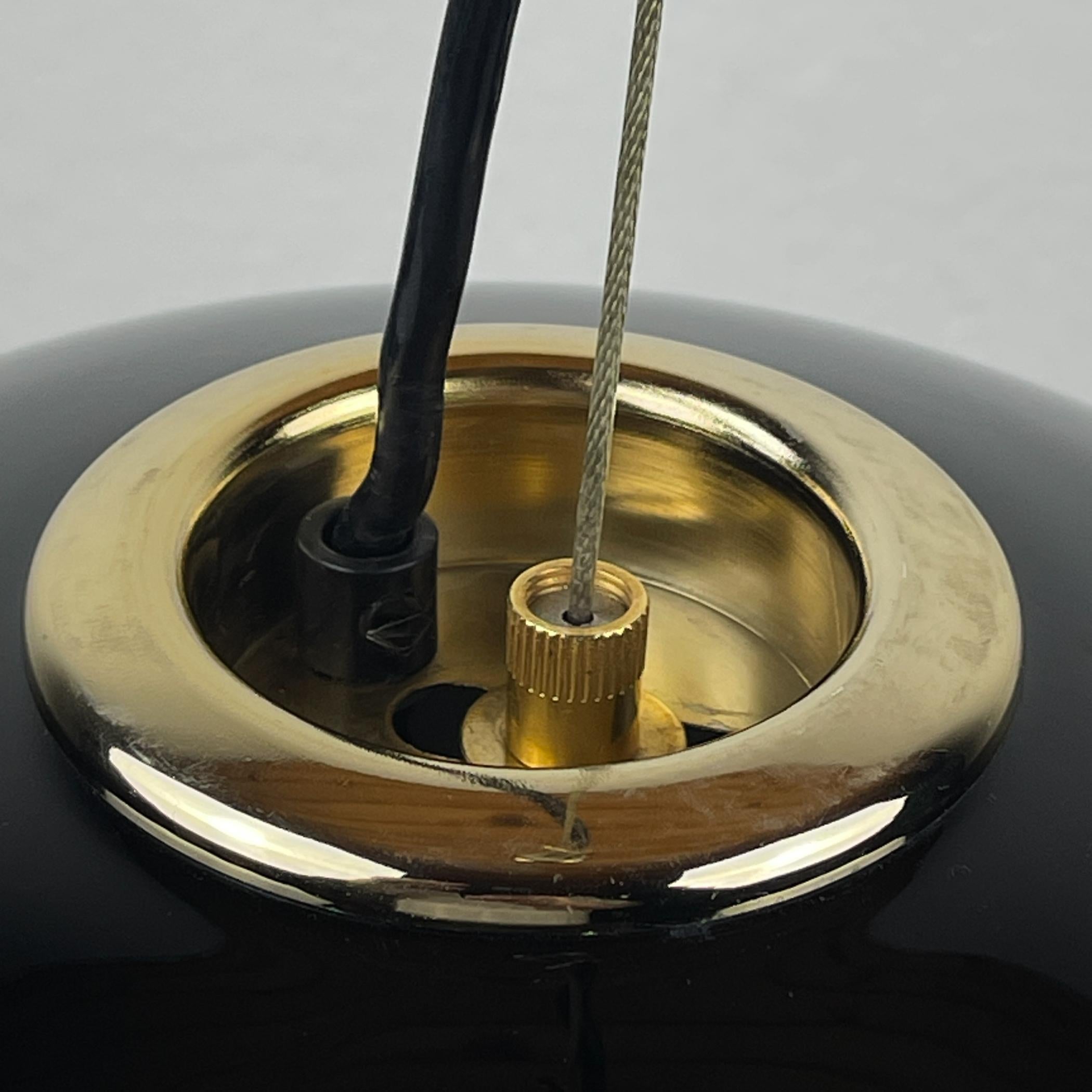 Lampe suspendue vintage Murano noir, Italie 1960s en vente 11