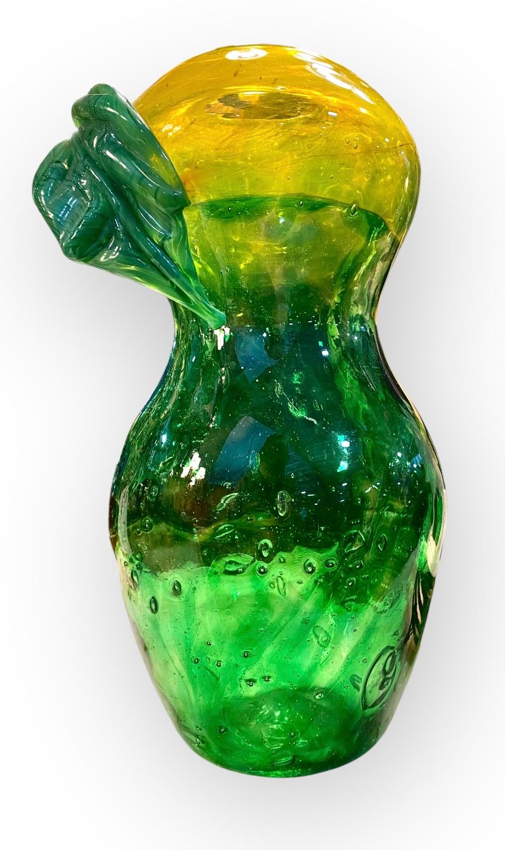 Mid-Century moderno Vaso per limoni in vetro soffiato di Murano d'epoca in vendita