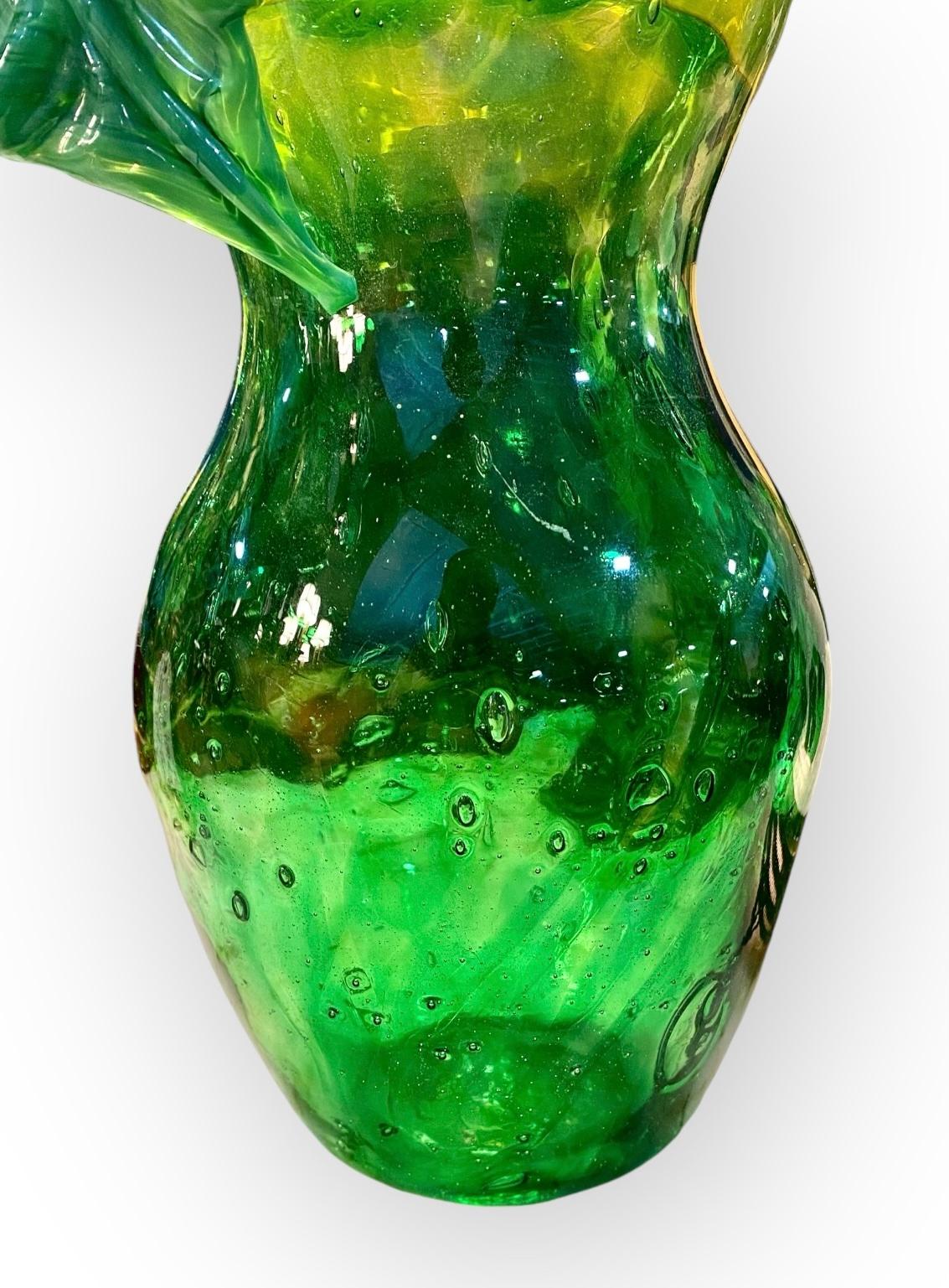 Vetro soffiato Vaso per limoni in vetro soffiato di Murano d'epoca in vendita