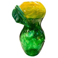 Vintage Murano Blown Glass Lemon Vase