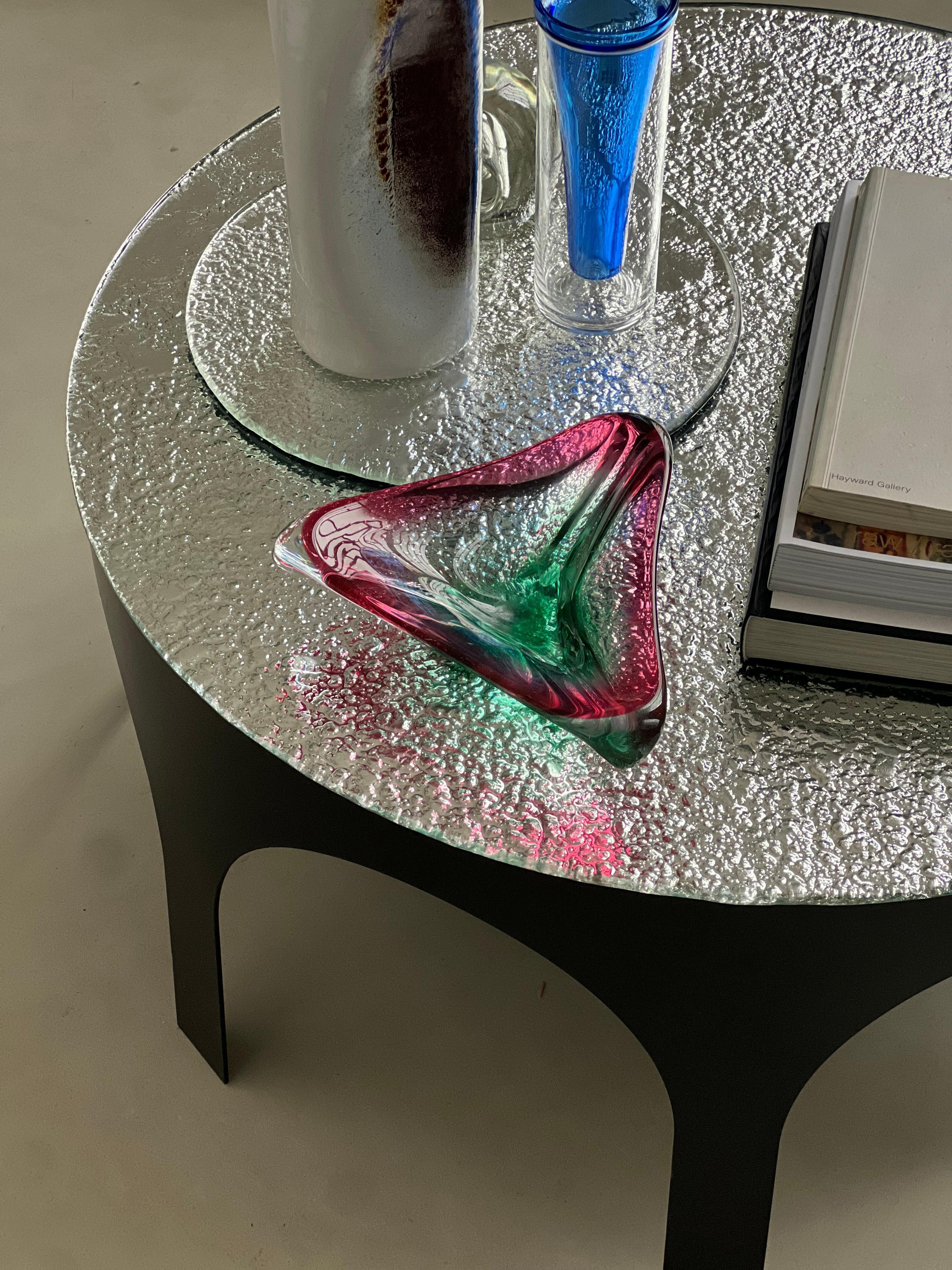 Emptier-Schale aus Murano in Rosa und Grün mit Tasche in Rosa und Grün, selten und dekorativ, 60er Jahre im Angebot 5