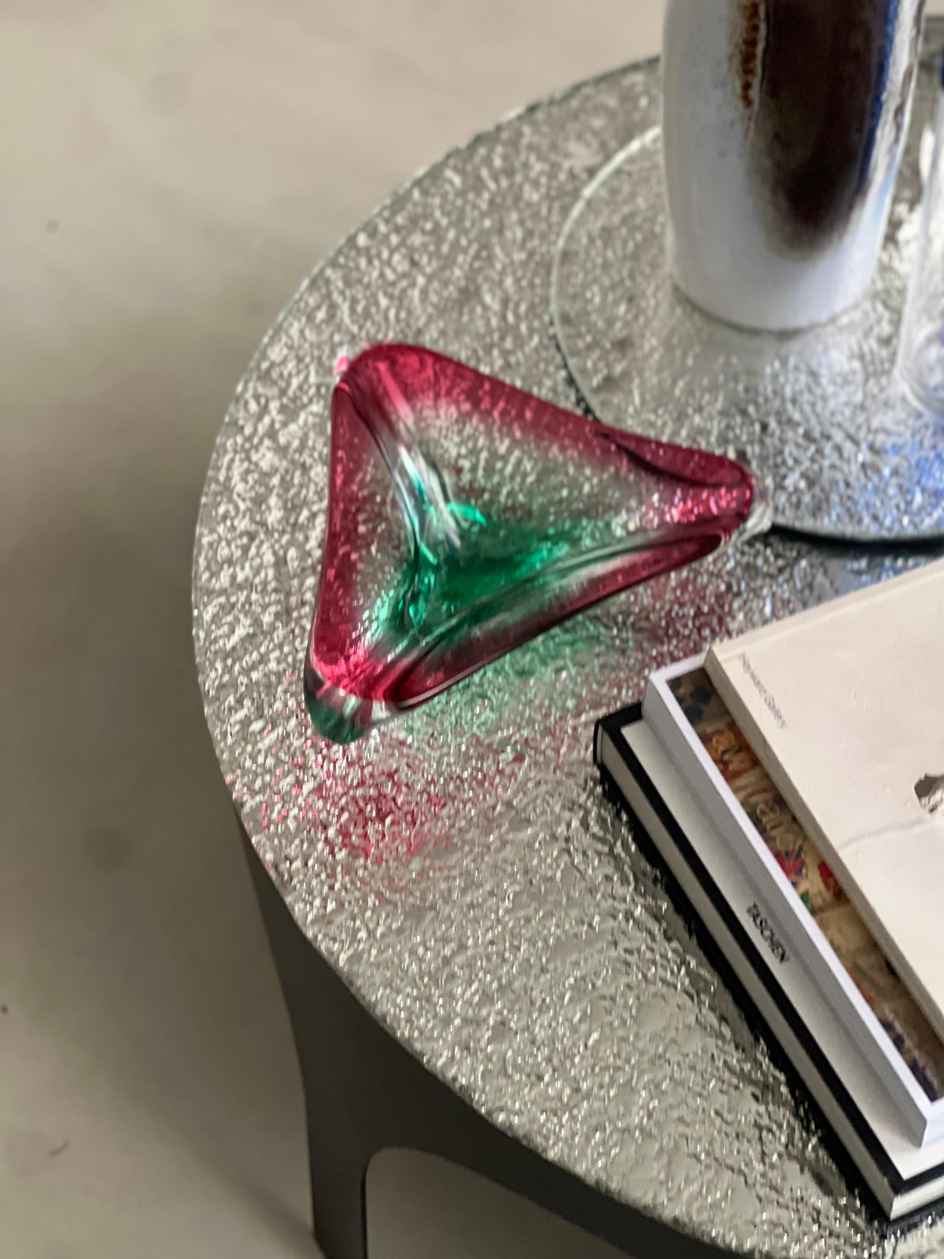 Emptier-Schale aus Murano in Rosa und Grün mit Tasche in Rosa und Grün, selten und dekorativ, 60er Jahre im Angebot 6