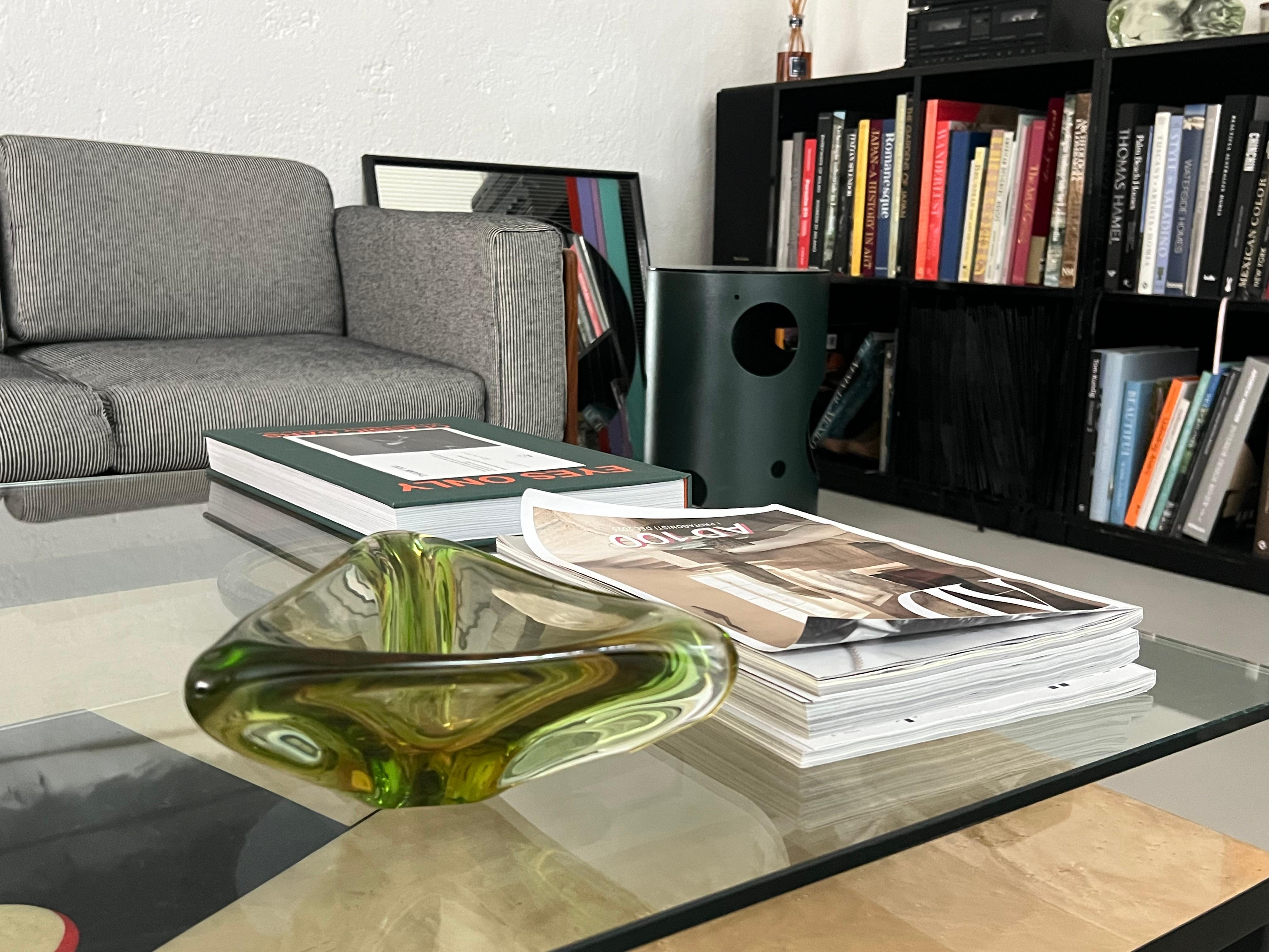 Vetro Ciotola/Vide Poche di Murano d'epoca in vetro verde 