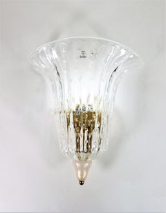 Applique vintage di Murano Bullicante e avventurina dorata di Barovier & Toso