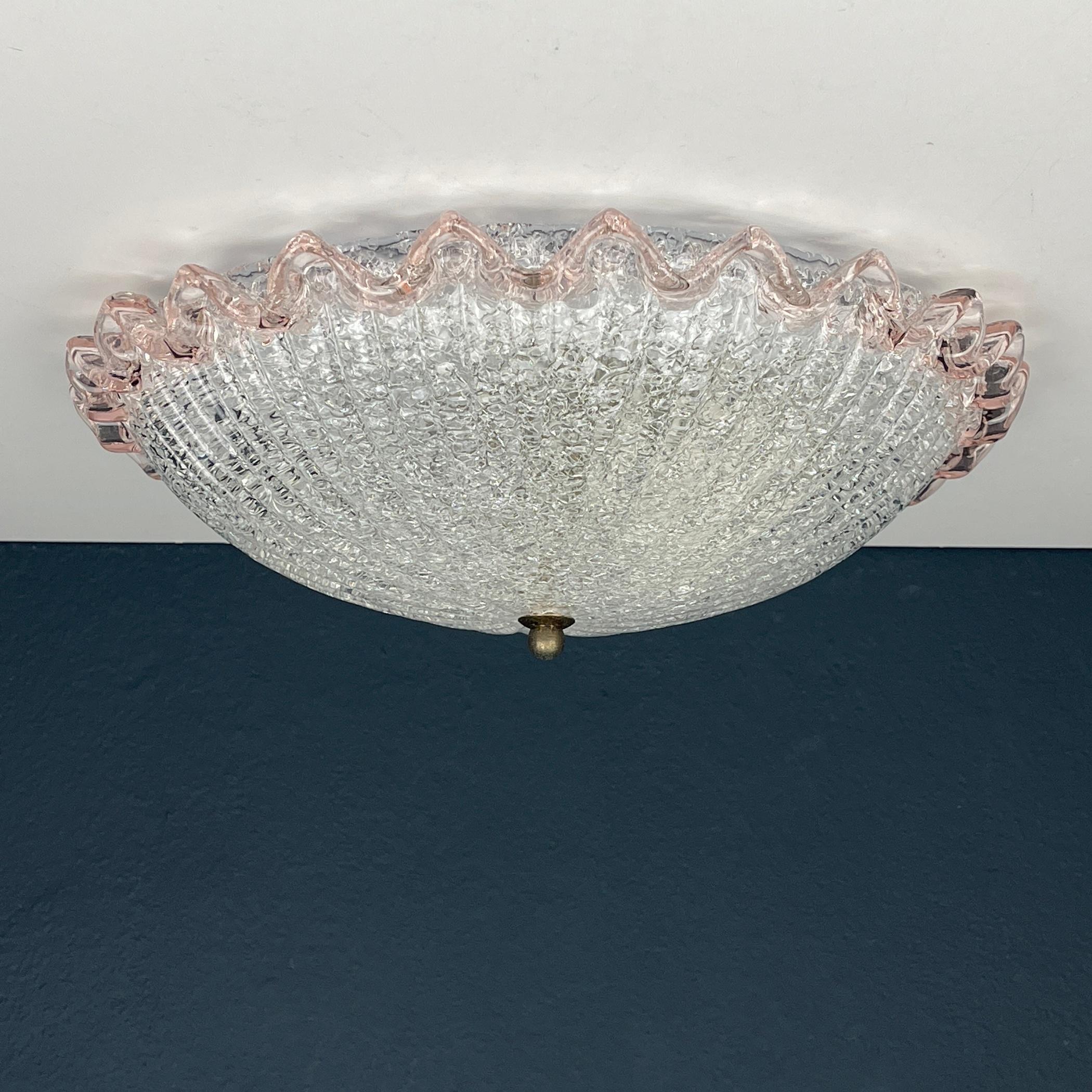 Vintage murano ceiling lamp Italy 1980s For Sale 4