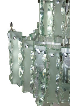 Vintage Murano Chandelier Attributed to Zero Quattro, 1960s